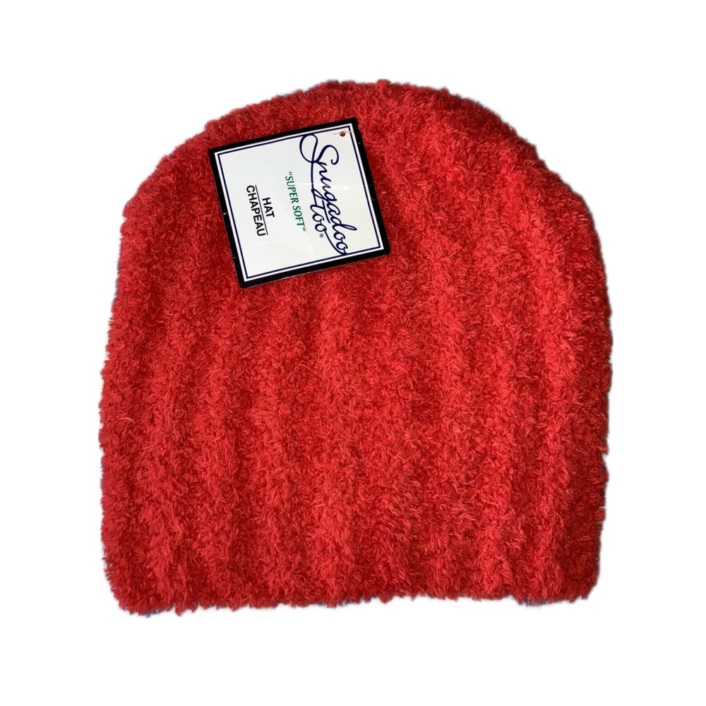 Brand New With Tags Red Fuzzy Beanie Hat With Vintage Vibe